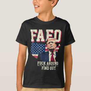T-shirt Drapeau de la carte américaine Fafo Trump Us