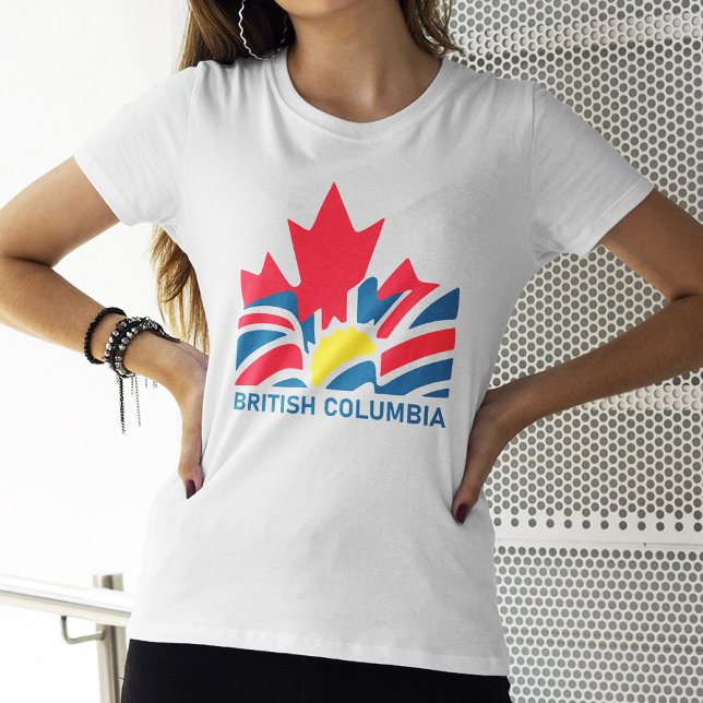 T-shirt Drapeau de la Colombie-Britannique Canada Souvenir (Créateur téléchargé)