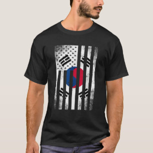 T-shirt Drapeau de la Corée du Sud vintage américain à moi