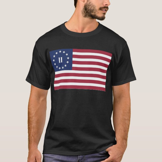 T-shirt Drapeau de la deuxième révolution américaine (Devant)