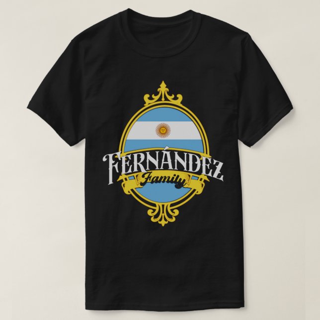 T-shirt Drapeau de la famille Fernandez (Design devant)