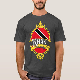 T-shirt Drapeau de la famille Khan Trinité-et-Tobago