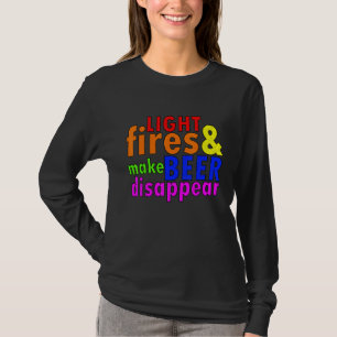 T-shirt Drapeau de la fête du pyjama Camping lesbien - Hap