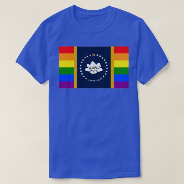 T-shirt Drapeau de la fierté du Mississippi (Design devant)