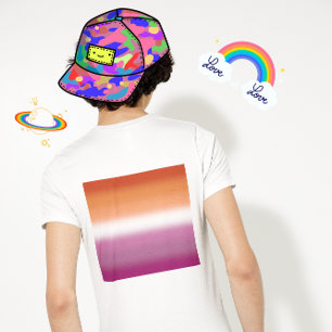 T-shirt Drapeau de la fierté lesbienne à dégradé – Drapeau