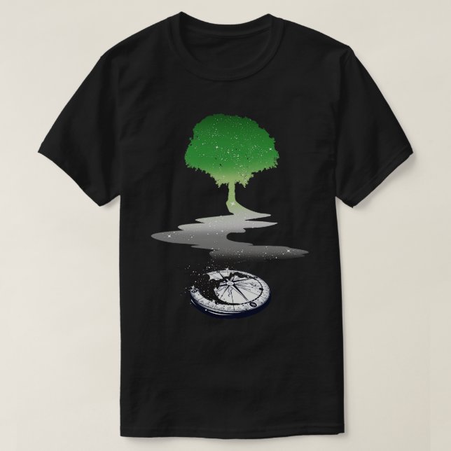 T-shirt Drapeau de la Fierté LGBT Aromantic Tree (Design devant)