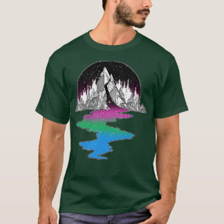 T-shirt Drapeau de la Fierté LGBT de la montagne polysexue
