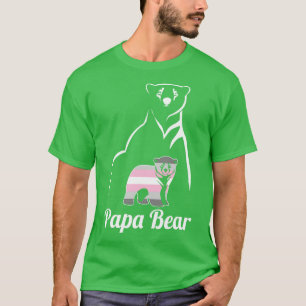 T-shirt Drapeau de la fierté LGBT Demigirl Papa Bear