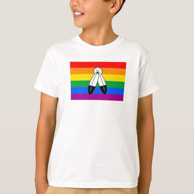 T-shirt Drapeau de la fierté LGBTQ+ (Devant)