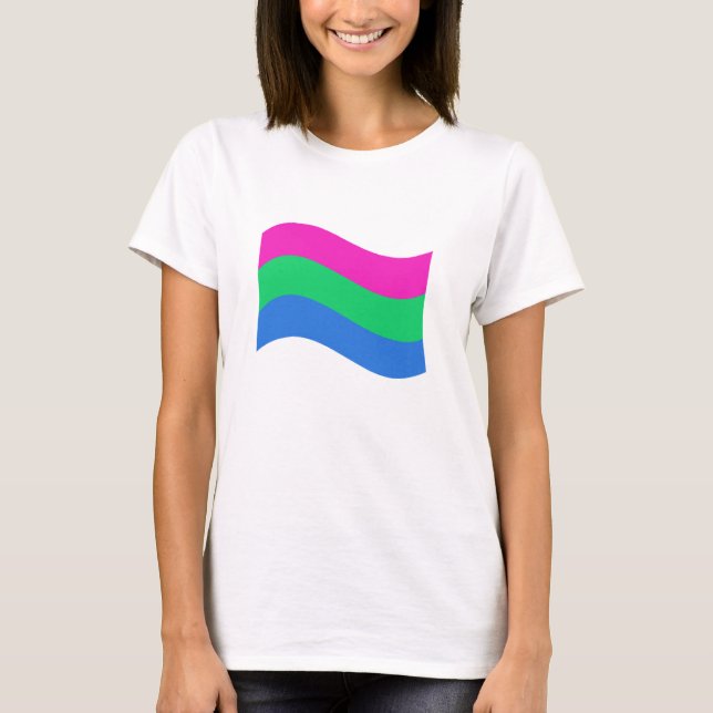 T-shirt Drapeau de la fierté polysexuelle (Devant)