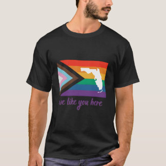T-shirt Drapeau de la fierté progressiste - Floride, on vo