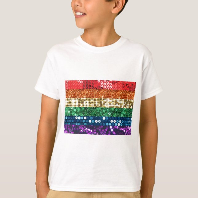 T-shirt drapeau de la fierté séquentielle (Devant)