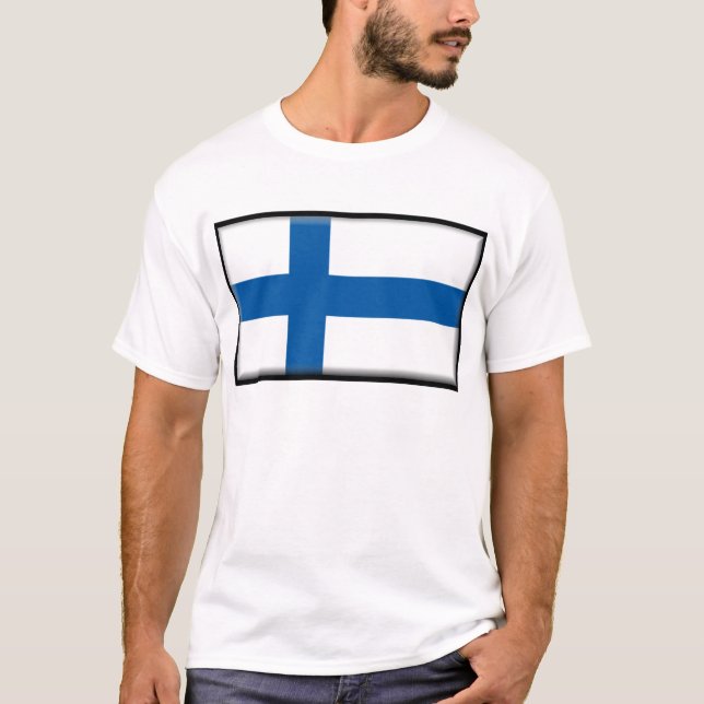T-shirt Drapeau de la Finlande (Devant)