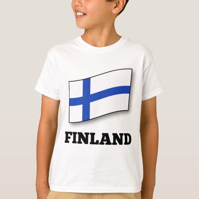 T-shirt Drapeau de la Finlande (Devant)