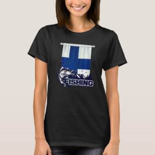 T-shirt Drapeau de la Finlande Pêche en Finlande