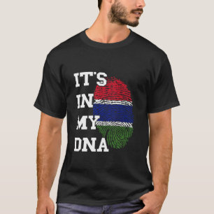 T-shirt Drapeau de la Gambie C'est dans mon empreinte digi