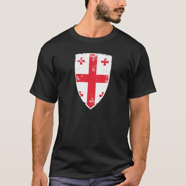 T-shirt Drapeau de la Géorgie (Devant)