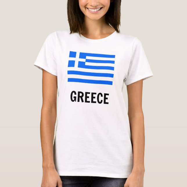 T-shirt Drapeau de la Grèce (Devant)