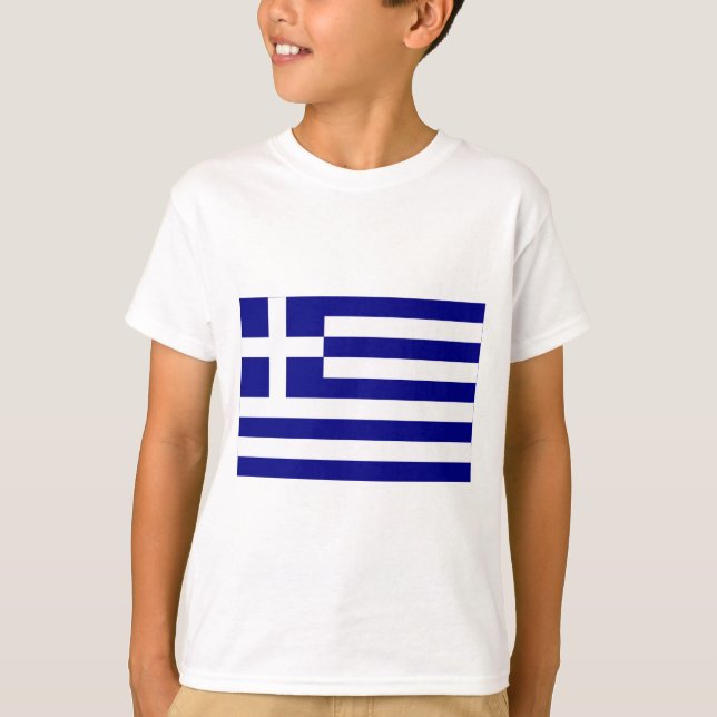 T-shirt Drapeau de la Grèce (Devant)