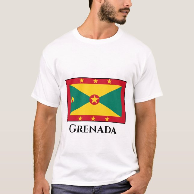 T-shirt Drapeau de la Grenade (Devant)