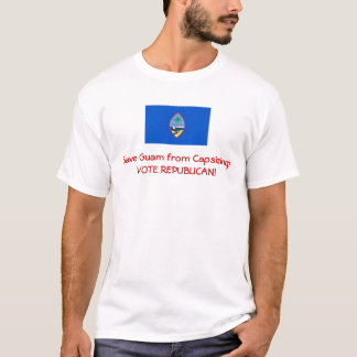 T-shirt drapeau de la Guam, économies Guam du chavirement