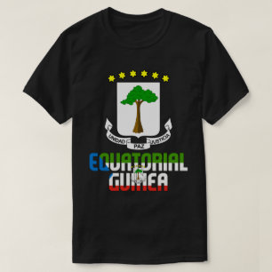 T-shirt Drapeau de la Guinée Équatoriale et Armoiries Patr