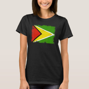T-shirt Drapeau de la Guyane vintage Fête de l'Indépendanc