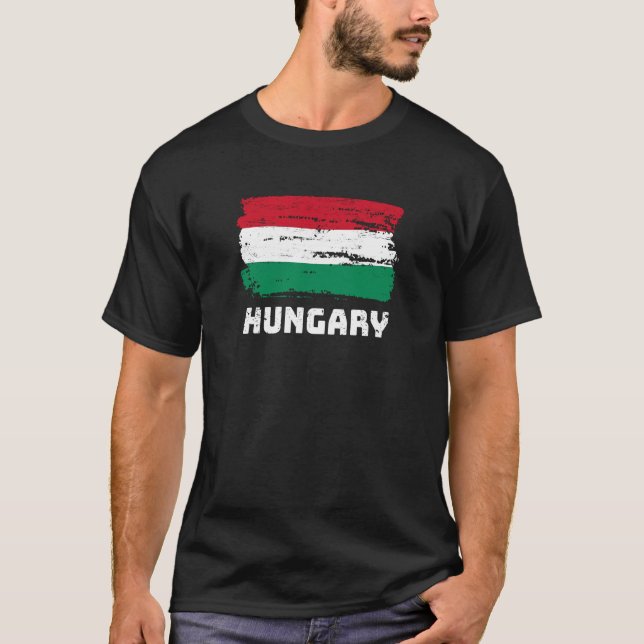 T-shirt Drapeau de la Hongrie (Devant)