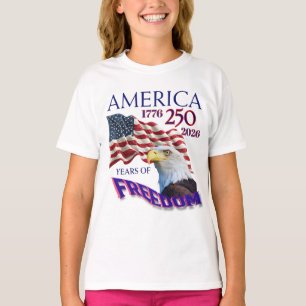 T-shirt Drapeau de la liberté de l'Amérique 250 ans avec a