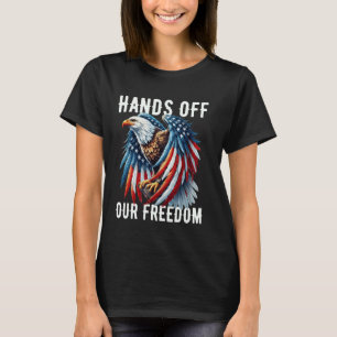 T-shirt Drapeau de la liberté, mains loin Protester Résist