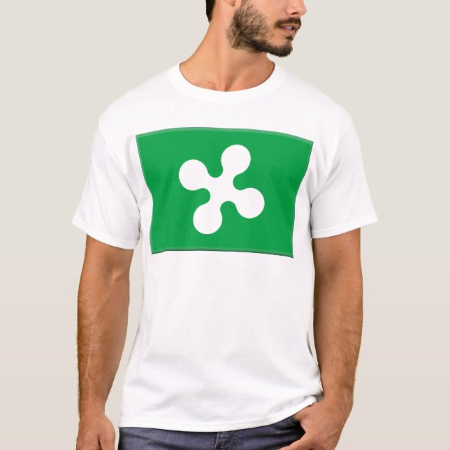 T-shirt Drapeau de la Lombardie (Italie) (Devant)