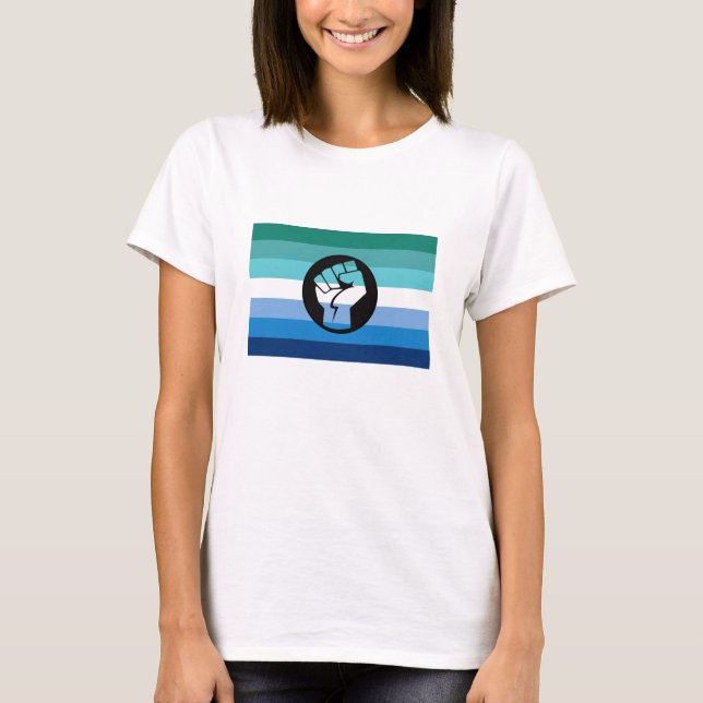 T-shirt Drapeau de la manifestation gay masculine (Devant)