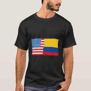T-shirt Drapeau de la moitié Colombie Amérique