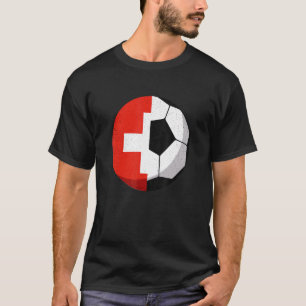 T-shirt Drapeau de la moitié de Suisse Football