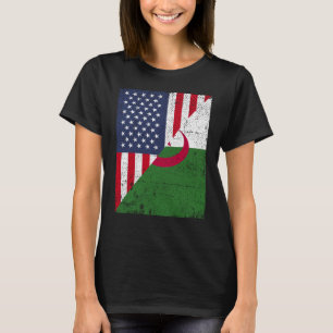 T-shirt Drapeau de la moitié des États-Unis Drapeau de la 