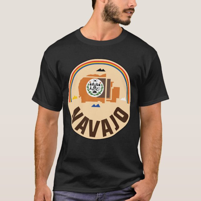 T-shirt drapeau de la nation navajo autochtone - grand pho (Devant)