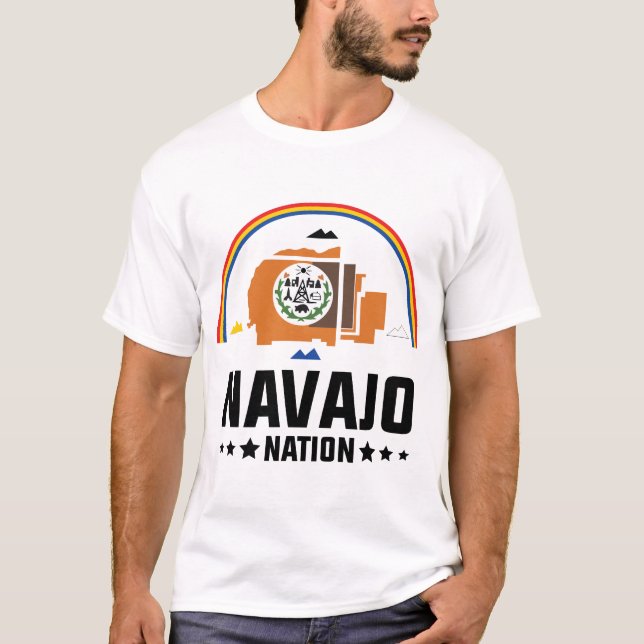 T-shirt drapeau de la nation navajo de la tribu - grand ph (Devant)