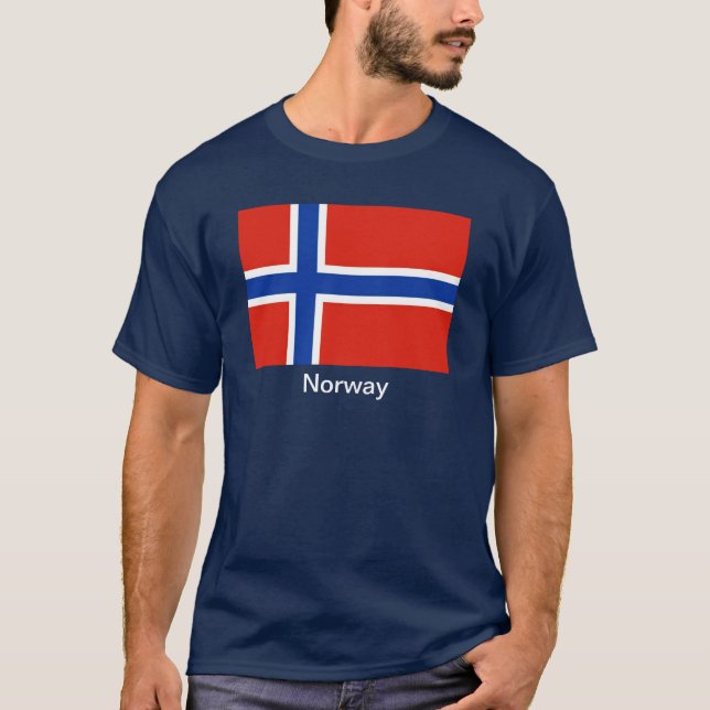 T-shirt Drapeau de la Norvège (Devant)