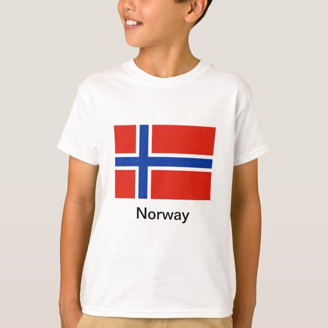 T-shirt Drapeau de la Norvège (Devant)