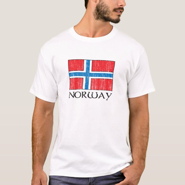 T-shirt Drapeau de la Norvège (Devant)