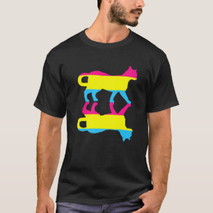T-shirt Drapeau de la pansexualité Animal Chat Droits de l