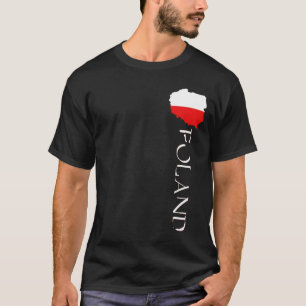 T-shirt Drapeau de la Pologne Carte polonaise