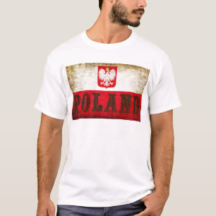 T-shirt Drapeau de la Pologne Grunge