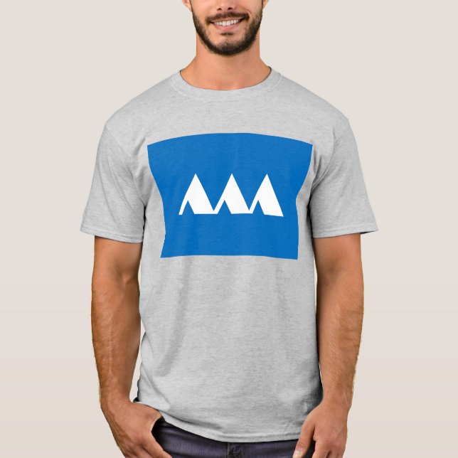 T-shirt Drapeau de la préfecture de Yamagata (Devant)