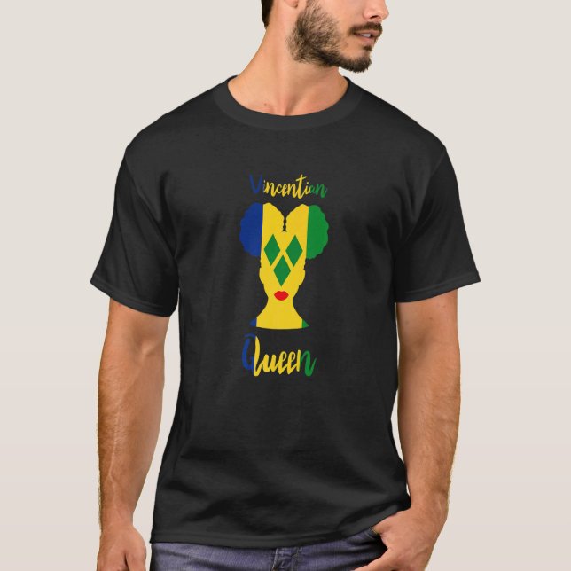 T-shirt Drapeau de la reine Saint-Vincent-les-Grenadines V (Devant)
