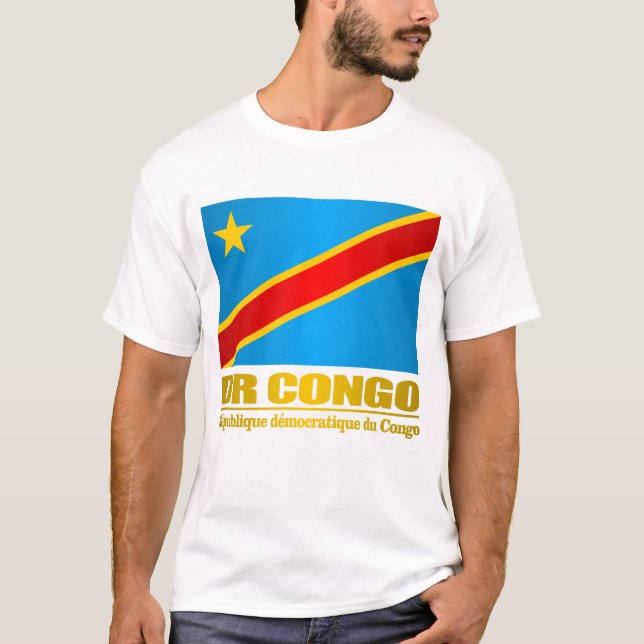 T-shirt Drapeau de la République démocratique du Congo (Devant)