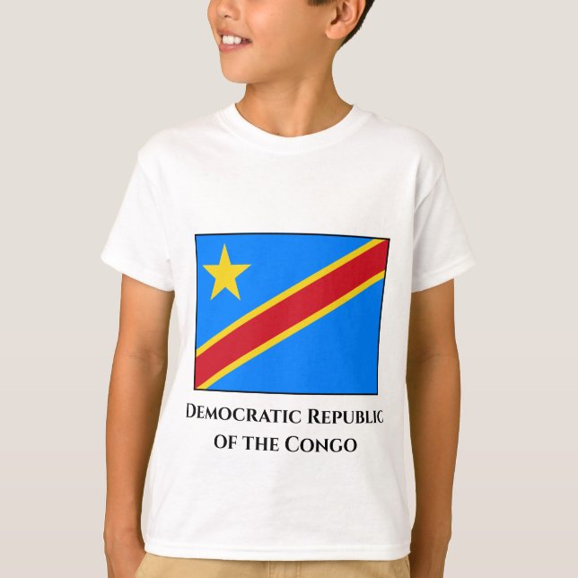 T-shirt Drapeau de la République démocratique du Congo (Devant)