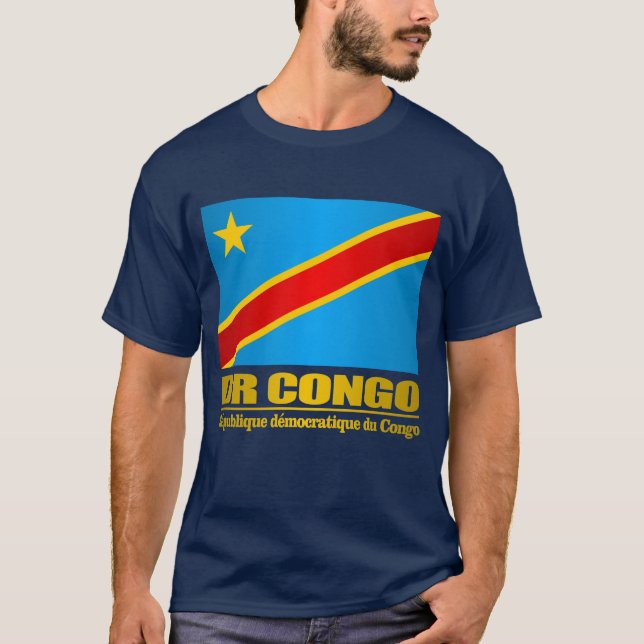 T-shirt Drapeau de la République démocratique du Congo (Devant)