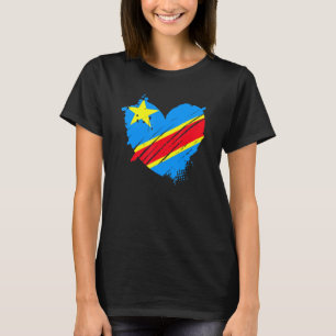 T-shirt Drapeau De La République Démocratique Du Congo Je