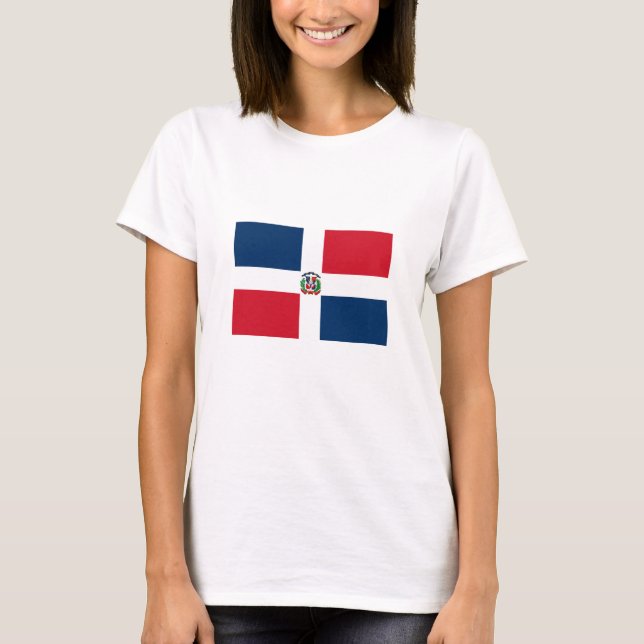 T-shirt Drapeau de la République Dominicaine (Devant)